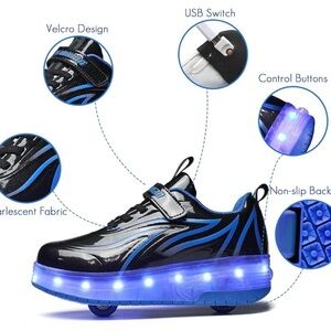 Blue Jiandian light up skate Shoes